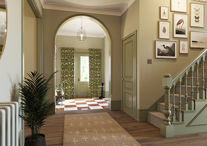 William Morris At Home Strawberry Thief Velvet, Nettle - Made to Measure Curtains - Image 7